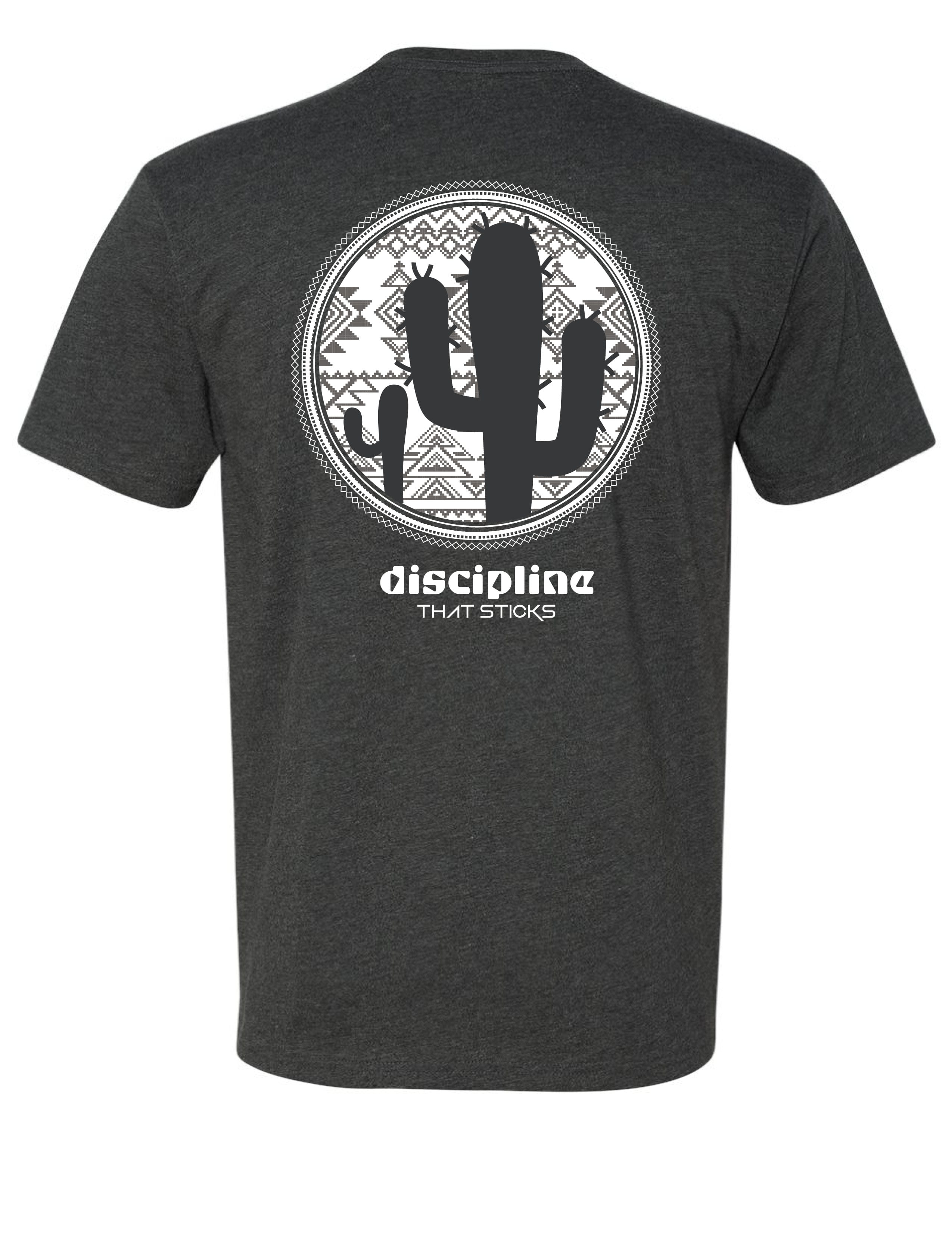 Discipline That Sticks - Cactus - Challenge B Tee - Charcoal