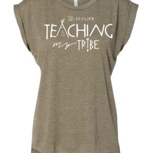 Teaching My Tribe - Mom Shirt - Olive